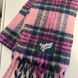 Victoria’s Secret cozy winter scarf pink, blue and green. Beautiful condition.